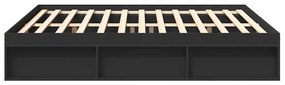 Estrutura de cama super king size 180x200 cm preto
