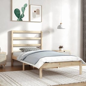 vidaXL Cama sem colchão 90x200 cm madeira de pinho maciça