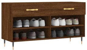Banco sapateira 102x35x55 cm deriv. madeira carvalho castanho