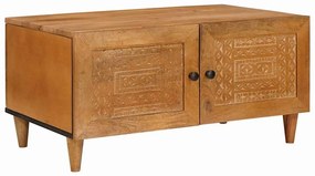 vidaXL Mesa de centro com armazenamento Castanho-claro 80 x 50 x 40 cm