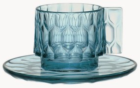 Chávenas de café com pires com padrão estruturado Jellies, 4 uni.