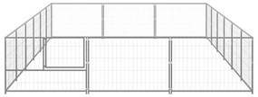 Canil para cães 18 m² aço prateado