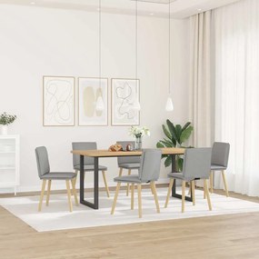 vidaXL Cadeiras de jantar 6 pcs tecido cinza nuvem