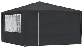 Tenda festas com paredes laterais 4x4m 90g/m² antracite