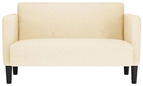 Sofá-luvas 109 cm tecido corduroy creme