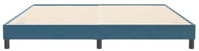 Estrutura de cama sem colchão 200x210 cm veludo azul-escuro