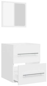 Armário de casa de banho com espelho 41x38,5x48 cm branco