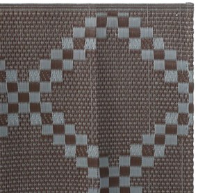 Tapete de exterior 80x250 cm ARAKIL PP Castanho