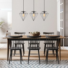 Candeeiro Elmas – Preto – 100 x 30 cm