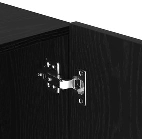 Gabinete de TV vidaXL Preto Carvalho 100x30x41 cm Madeira de Engenhari