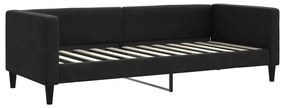 Sofá-cama com colchão 80x200 cm tecido preto