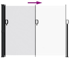 Toldo lateral retrátil 160x500 cm branco