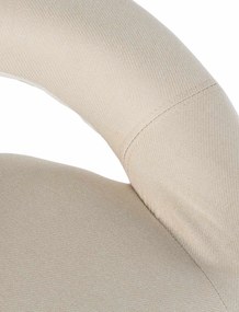 Conjunto de 2 bancos de bar Olinda em tecido e com estrutura cromada 52 x 77-97 x 47 cm Creme