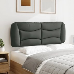 Almofadão de cabeceira 140 cm tecido cinzento-escuro