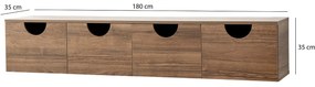 Móvel TV Four Seasons – Nogueira – 180x35x35 cm