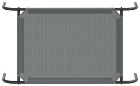 Cama para cães elevada 90x50x20 cm Textilene e aço cinzento