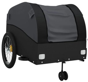Reboque para bicicleta 45 kg ferro preto