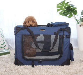 Transportadora para animais de estimação 70 x 52 x 52 cm L azul
