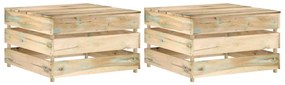 316203 vidaXL Mesas de paletes para jardim 2 pcs pinho impregnado