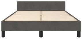 Estrutura de cama sem colchão 120x190 cm Veludo cinza escuro