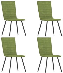 Cadeiras de jantar 4 pcs veludo verde