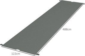 Conjunto de 2 telas de substituição para pérgula retrátil (NÃO INCLUIDA) de 4,9 x 1,2 m, para pérgula de 3 x 3 m, em poliéster com proteção UV, cinzen