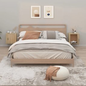 vidaXL Mesas de cabeceira parede 2 pcs 50x30x47 cm cor carvalho sonoma