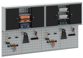 Conjunto de Armário e Painel de Ferramentas VidaXL com 4 Peças Montado