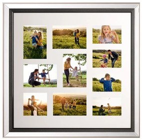 Moldura prateada para 10 fotografias DALABA Beliani