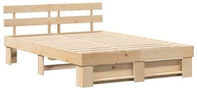 Estrutura da Cama com cabeceira Castanho 140 x 200 cm