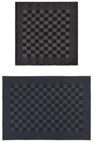 Conjunto de panos de cozinha 10 pcs algodão preto e cinzento