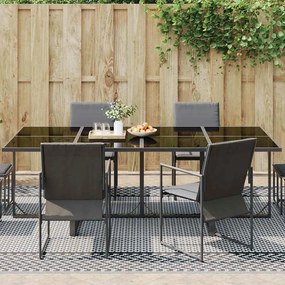 Tapete de Exterior "ARAKIL" Preto e Cinza 250x600 cm PP