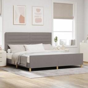 Cama vidaXL Taupe 200x200 cm Tecido
