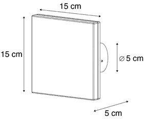 Luminária parede design alumínio cinza 15 cm incl. LED 9W - SKYF Moderno