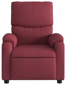 Poltrona reclinável tecido vermelho tinto