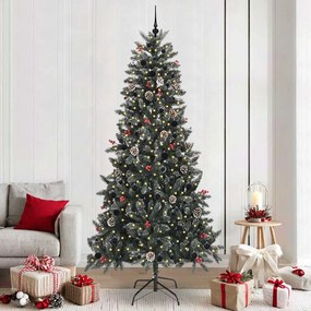 vidaXL Árvore de Natal Artificial Verde 240 cm PVC, Plástico e Aço