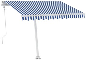Toldo automático independente 350x250 cm azul e branco