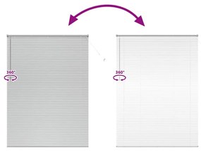 Persiana de Janela com cortinas Outros Manual Prata 155 x 220 cm Alumí