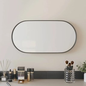 vidaXL Espelho de parede oval 20x40 cm preto