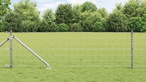 Euro Fence com 7 Postes Espigados 0.6x10 m Aço Galvanizado