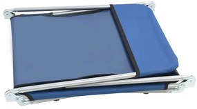 Espreguiçadeiras dobráveis 2 pcs aço e tecido azul