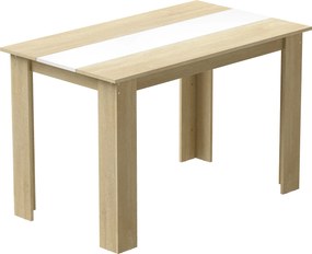 HOMCOM Mesa de jantar mesa de cozinha design moderno com grande tampo 2-4 pessoas em madeira dim. 120L x 69l x 75H cm | Aosom Portugal