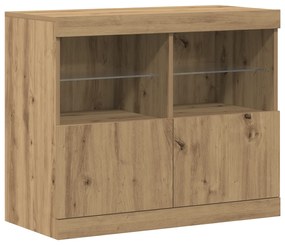 Buffet com Luzes LED Carvalho Artesanal 81x37x67 cm