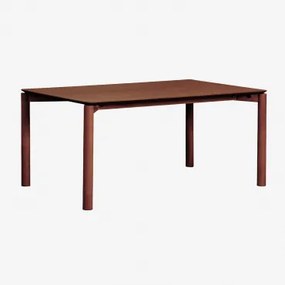 Mesa De Jantar Em Mdf Munden Castanho Nogal Oscuro & 200 X 100 Cm - Sklum