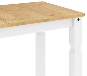 5 pcs conjunto de jantar Panama madeira pinho maciça branco