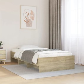 Estrutura cama s/ colchão derivados de madeira carvalho sonoma