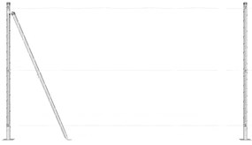 Postes de Cerca com Placas de Base - 26 pcs Ø32mm 68,5cm em Aço Galvan