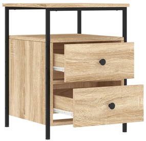 Mesas de cabeceira 2 pcs derivados de madeira carvalho sonoma