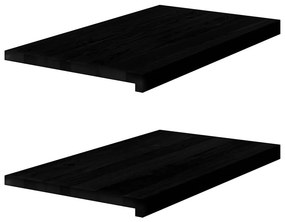 vidaXL Soleiras da janela 2 pcs 70x40x2 cm carvalho castanho-escuro