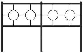 Cabeceira de cama 140 cm metal preto